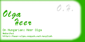 olga heer business card